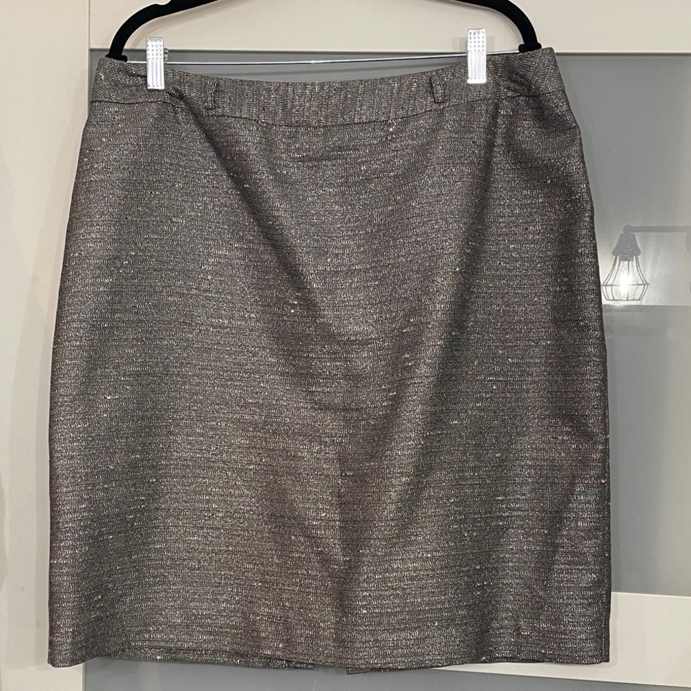 Worthington Metallic Charcoal Mini Skirt